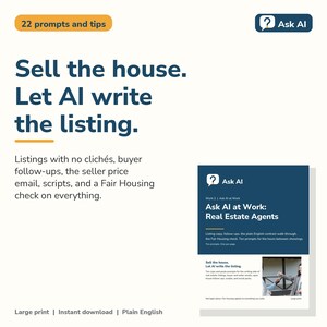 ChatGPT-Abfragen für Immobilienmakler | Objektbeschreibungen, Käufer-Nachverfolgung, Verkäufer-E-Mails, Gesprächsleitfäden, Prüfung auf Diskriminierungsfreiheit im Wohnungsbereich | PDF