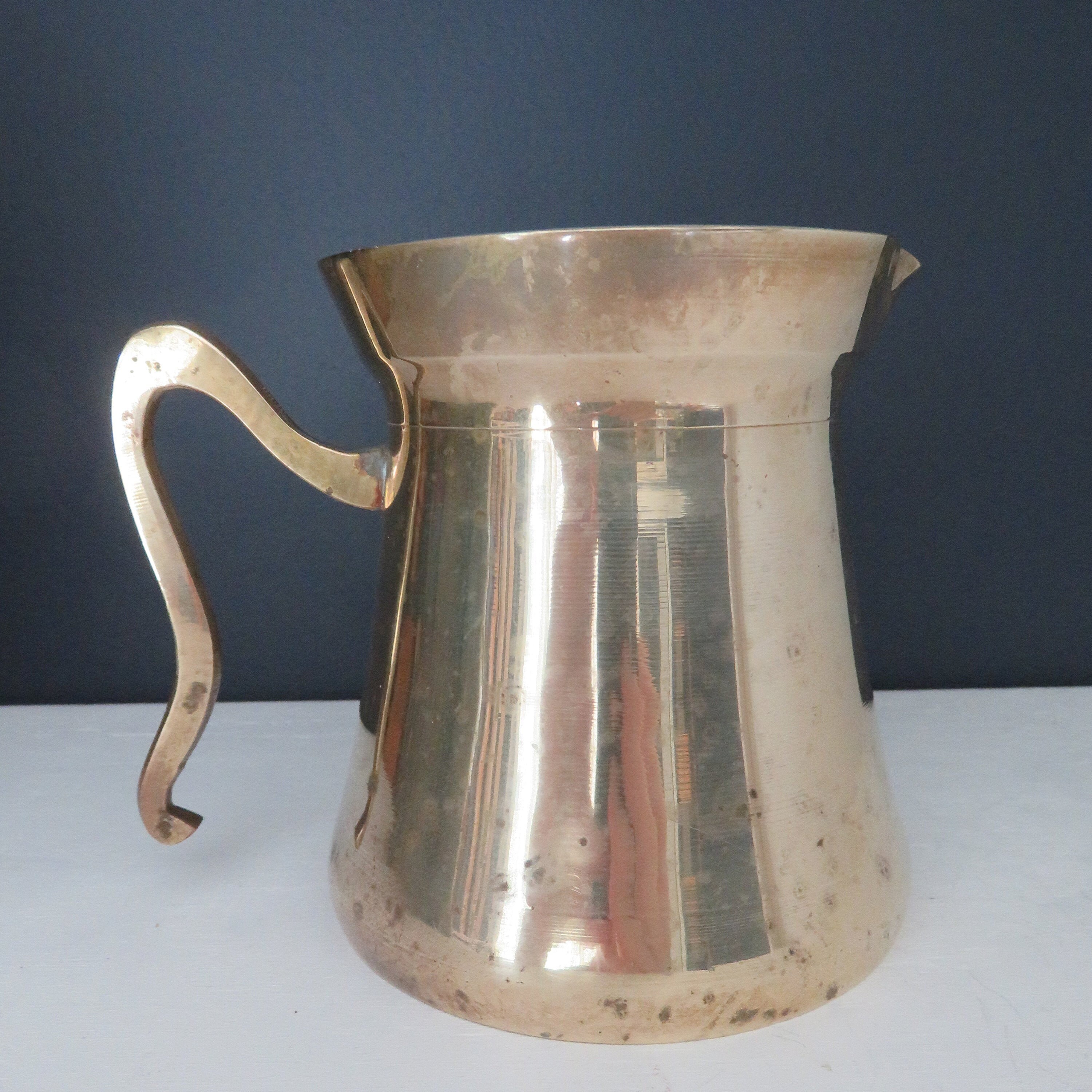 Solid Brass Lined Creamer / Pitcher Etsy