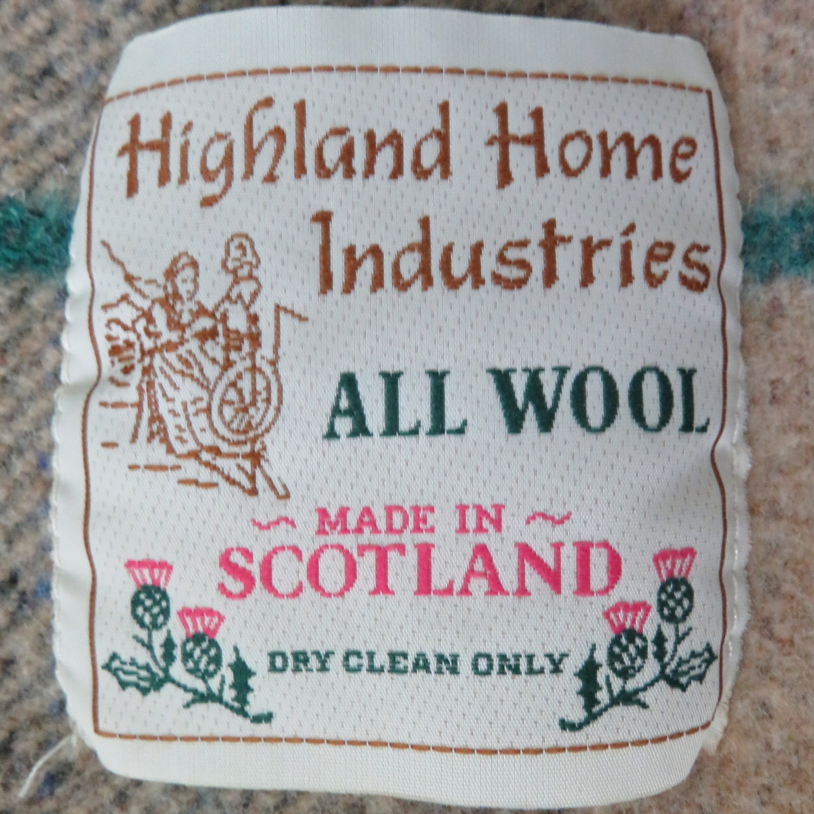 Vintage Highland Home Industries All Wool Made in Scotland Etsy
