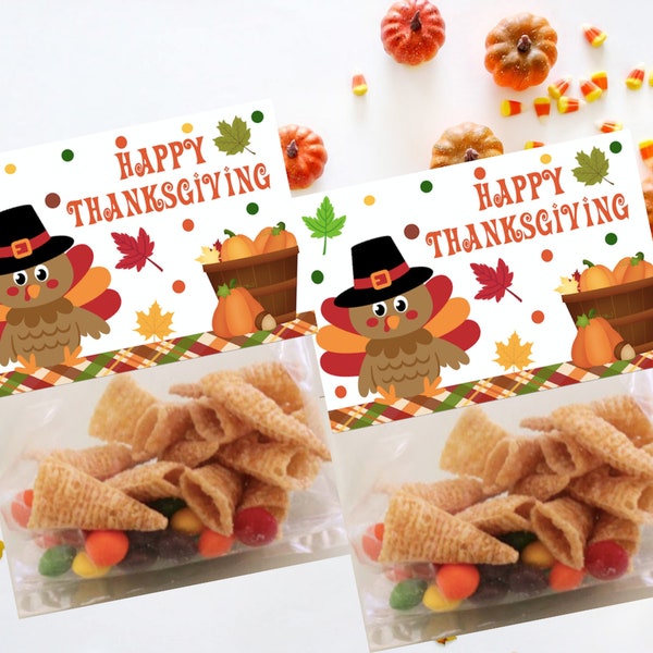 Thanksgiving Treat Bags Treat Topper Turkey Gift Tags Thanksgiving Treat Bag Topper Gift Bag Topper Place Card Tags Thanksgiving Party Favor