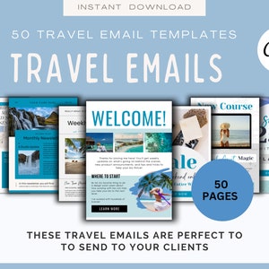 Travel Email Marketing templates Travel Marketing Travel newsletter Travel Agent emails Travel Blogger email Travel Agent Branding Emails imagem 1