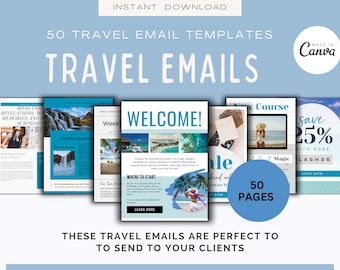 Travel Email Marketing templates Travel Marketing Travel newsletter Travel Agent emails Travel Blogger  email Travel Agent Branding Emails