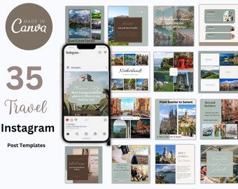 Travel Instagram Templates Travel Agent Instagram Post Travel Blogger Templates Travel Influencer Instagram Vacation Resort Template