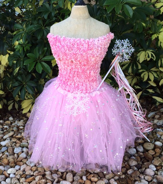 Items similar to Pink Tutu Dress, Frozen Dress, Princess Frozen Party ...