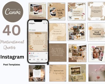 40 Motivational Instagram Templates Minimalist Instagram Post Template Instagram Influencer Templates Canva Instagram Templates Aesthetic