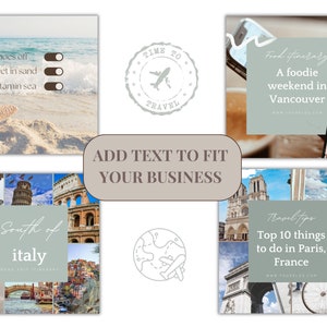 Travel Instagram Templates Travel Agent Instagram Post Travel Blogger Templates Travel Influencer Instagram Vacation Resort Template image 4