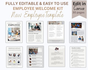 Employee Handbook Template Training Manual Template Employee Welcome Packet Employee Onboarding Template HR New Hire Onboarding