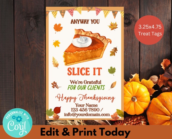 EDITABLE Real Estate Fall Marketing Tags, Thanksgiving Realtor Pop By Tags,Turkey Fall Neighborhood, Anyway you slice it we're grateful tag Il_570xn