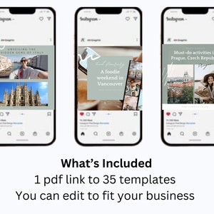 Travel Instagram Templates Travel Agent Instagram Post Travel Blogger Templates Travel Influencer Instagram Vacation Resort Template image 5