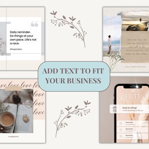 65 Instagram Templates Minimalist Instagram Post Template Instagram Influencer Templates Canva Instagram Templates Aesthetic business Feed image 9