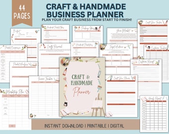 Craft Planner Bundle Craft Project Planner Craft Business Planne, Handmade Business Planner Craft Business Order Forms Craft Show Plan