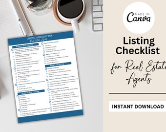 Listing Checklist for Real Estate Agents Marketing