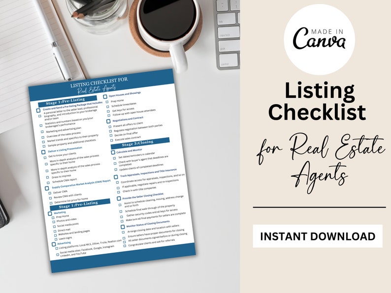 Listing Checklist for Real Estate Agents Marketing imagem 1