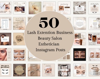 Lash Tech Instagram Post Lash Artist Instagram Templates Eyelashes Extension Posts Esthetician beauty Posts Social Media Canva Templates