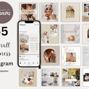 65 Instagram Templates Minimalist Instagram Post Template Instagram Influencer Templates Canva Instagram Templates Aesthetic business Feed image 1