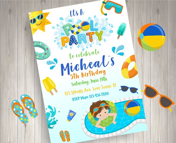 Pool Invitation Pool Party Invitation Instant Download Pool Party Invite Pool Party Invitation Pool Invitation Summer Pool Party Birthday Il_570xn
