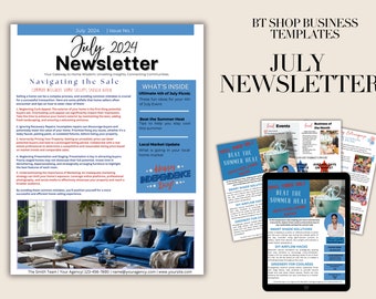 July Real Estate Monthly Newsletter - 8.5 x 11 Template