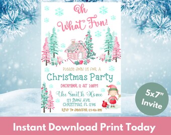 Christmas Party Invitation Christmas Party Invite Christmas Party Printable Holiday Party Invitation Christmas Invitation Download template