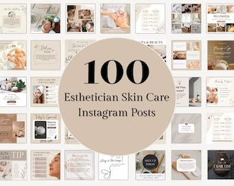 100 Esthetician Template Skincare Instagram Esthetician Branding Esthetician Instagram Esthetician Canva Skincare Canva Spa Instagram post