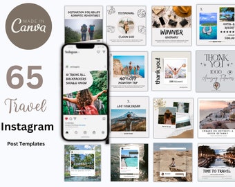 Travel Instagram Templates Travel Blogger Templates Travel Agent Instagram Post  Travel Influencer Instagram Vacation Resort Template