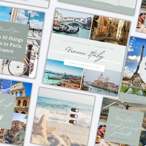 Travel Instagram Templates Travel Agent Instagram Post Travel Blogger Templates Travel Influencer Instagram Vacation Resort Template image 6