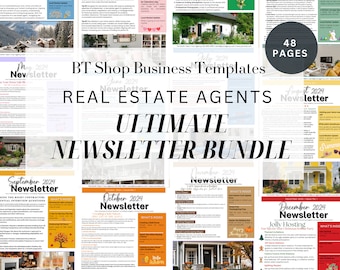 Real Estate Monthly Newsletter Bundle - 8.5 x 11 Template