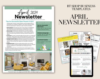 April Real Estate Monthly Newsletter - 8.5 x 11 Template