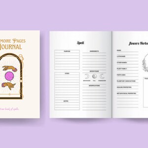 Editable Blank Grimoire Pages Printable Grimoire for Beginning Witches ...