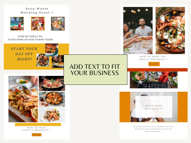 Food Instagram Posts Healthy Eating Recipe Branding Dietician Instagram Template Foodie Blogger Canva Template Social Media Marketing image 5