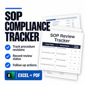 SOP Compliance & Review Tracker — Excel Template