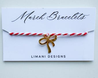 Marti Bracelets Limani Designs You are Bow-tiful March Bracelets Good Luck Bracelets