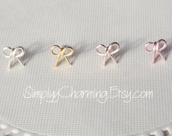 Pendiente de lazo para cartílago, pendiente de hélice, delicado pendiente de lazo, pequeño y delicado pendiente de alambre para cartílago, plata de ley/oro de 14 quilates