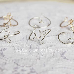 Custom Personalized Initial Rings Letters Lower or Upper Case Wear As Rings Or Knuckle Rings Midi Easily Adjustable image 2