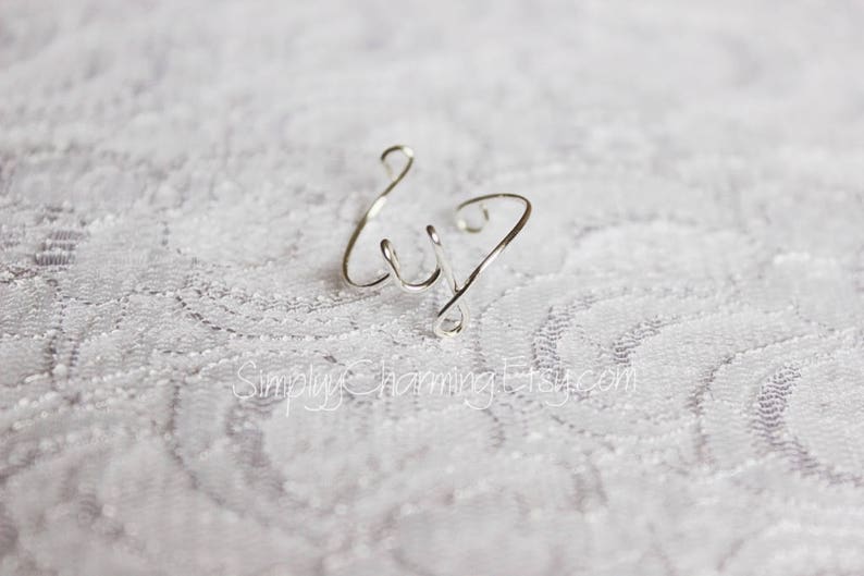 Custom Personalized Initial Rings Letters Lower or Upper Case Wear As Rings Or Knuckle Rings Midi Easily Adjustable image 3