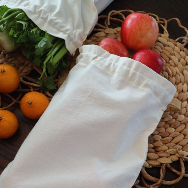 Organic Cotton Produce Bags Etsy