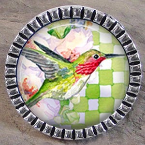 Hummingbird 3 Lapel Pin Brooch With Tie Tack Back - Choice of Style 25 or 18mm - Hummingbird Brooch Pin Jewelry - Hummingbird Gift Idea