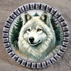 Wolf 7 Lapel Pin Brooch With Tie Tack Back - Choice of Style 25 or 18mm - Wolf Brooch Pin Jewelry - Lapel Pin - Brooch Pin - Wolf Gift Idea