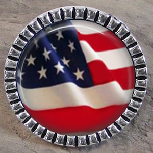 USA Flag Lapel Pin With Tie Tack Back - Choice of Style 25 or 18mm - USA Stainless Lapel Pin - Patriotic USA Pin Lapel Brooch Gift Idea