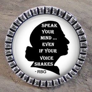 Ruth Bader Ginsburg Pin Brooch 2 With Tie Tack Back - Choice of 25 or 18mm -  RBG Gift Idea Brooch Pin Jewelry - RBG Lapel Pin Gift Idea