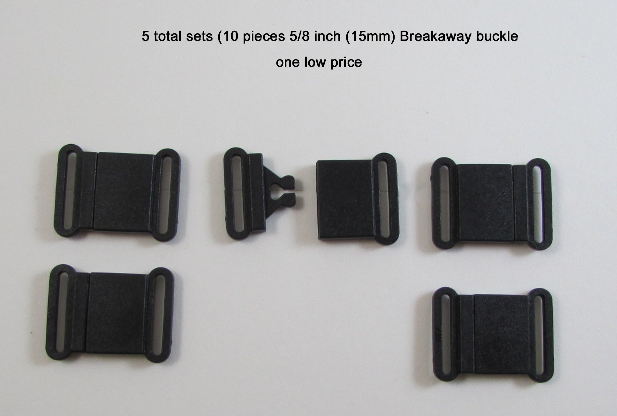 Plastic Breakaway Neck Lanyard Buckles: Flat & Curved Safety Wrist Strap  Buckles - 5/8 