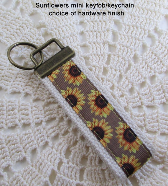 Buy Sunflower Khaki Print Mini Key Fob Key Chain Cute Design Key Holder  Keychain Silver or Bronze Finish Accessory Gift for Him or Her Online in  India 
