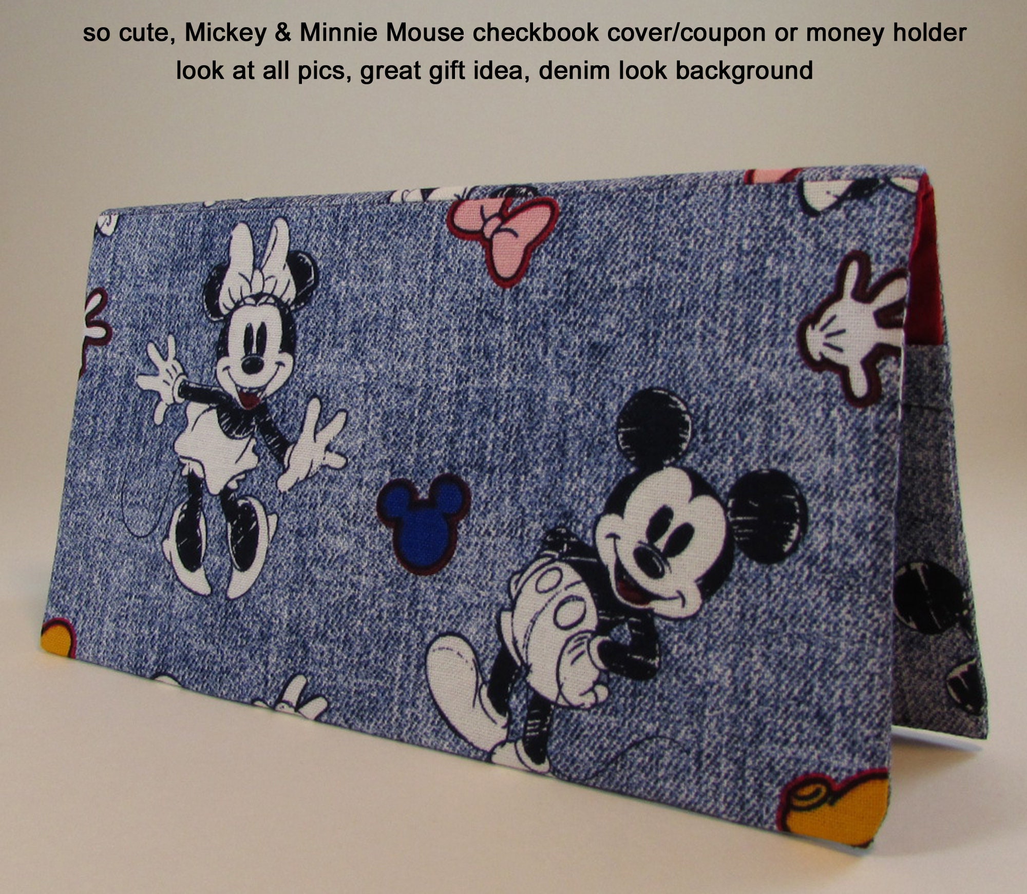 Couverture de chéquier Mickey et Minnie Porte-coupons - Etsy France
