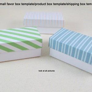 Plantilla de caja de regalo pequeña - Caja de regalo - Caja de producto - Plantilla de caja de envío, Patrón - Plantilla de regalo de fiesta - Caja de joyería - Caja de regalo de fiesta