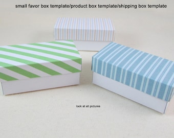 Small Favor Box Template - Gift Box - Product Box - Shipping Box Template, Pattern - Party Favor Template - Jewelry Box - Party Box Gift