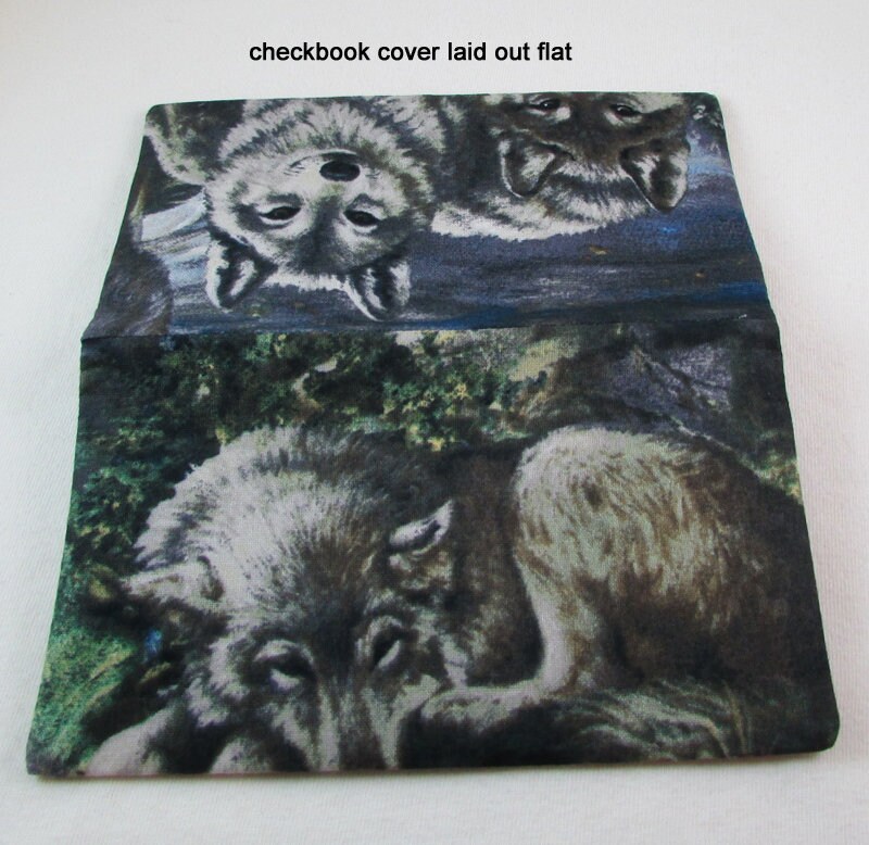 Wolves Checkbook Cover Coupon Holder Wildlife Check Book Etsy