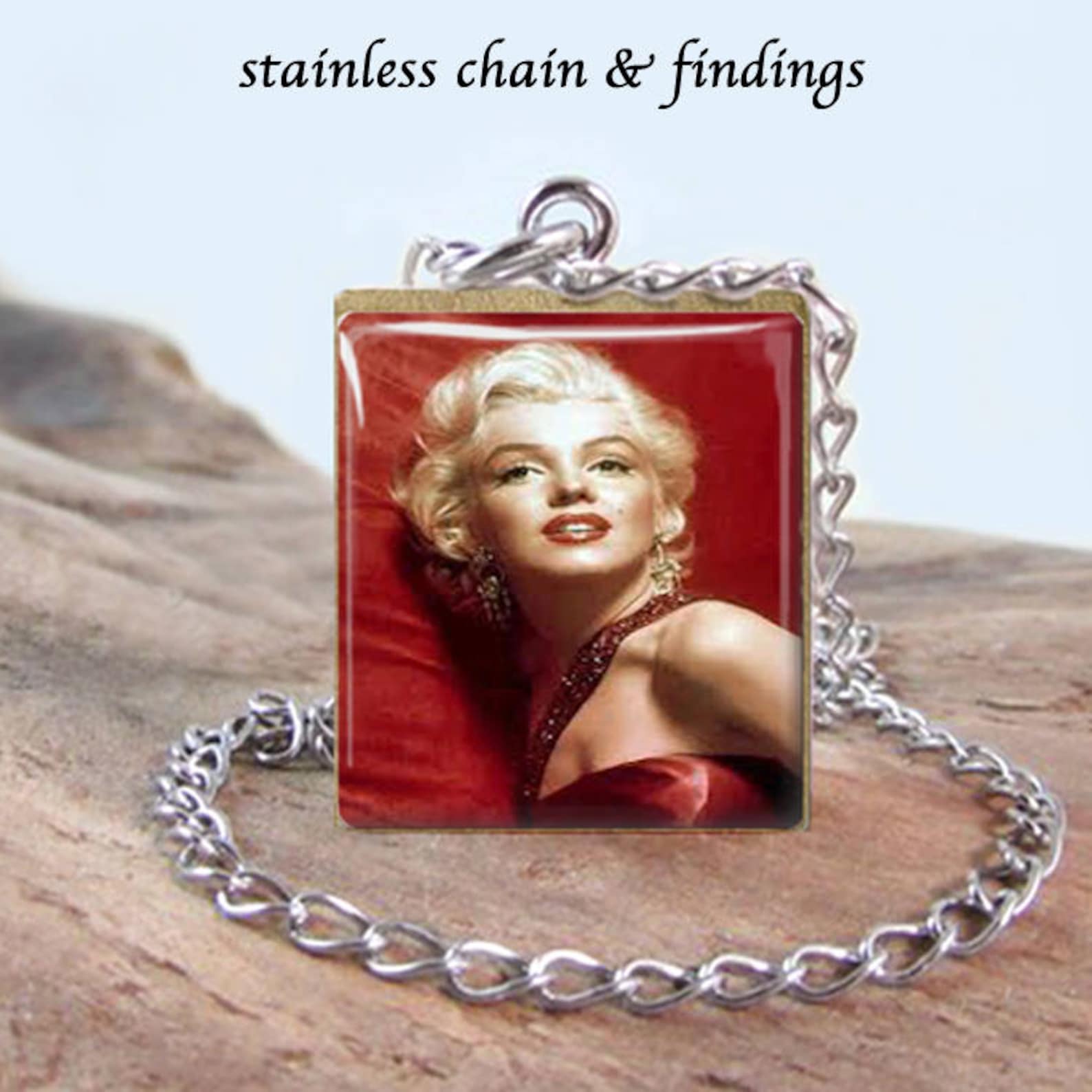 Marilyn Monroe 4 Scrabble Jewelry Marilyn in Red Choose - Etsy