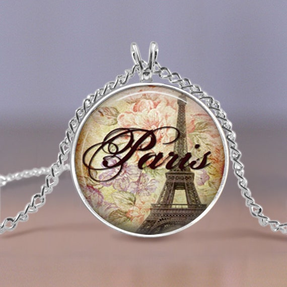 Items similar to Jewelry Necklace Paris France 2 Pendant Eiffel
