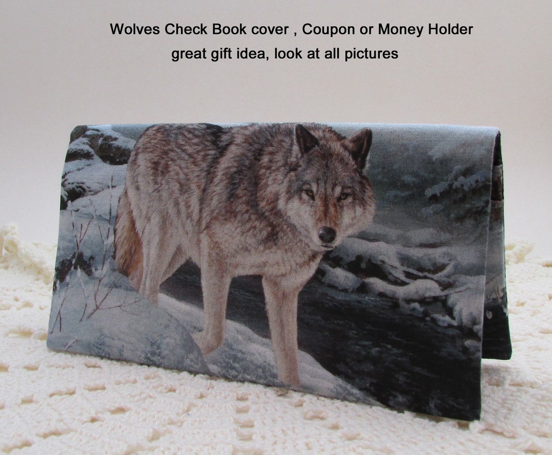 Wolves 1 Checkbook Cover Coupon Holder Wildlife Check Book Etsy