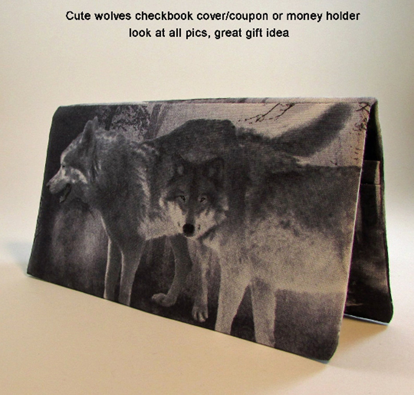 Wolves 5 Checkbook Cover Coupon Holder Wildlife Check Book Etsy