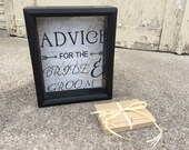 Alternative Guest Book- Wedding Guest Book, Wedding Advice, Wedding Shadow Box , Advice Box, Wedding Card Box, Guest Book Ideas, Wedding Box
